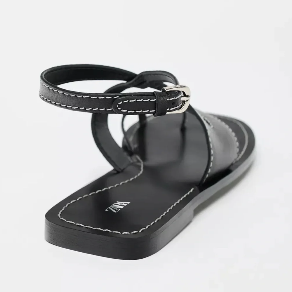 Leather strappy sandals - Picture 5 of 6